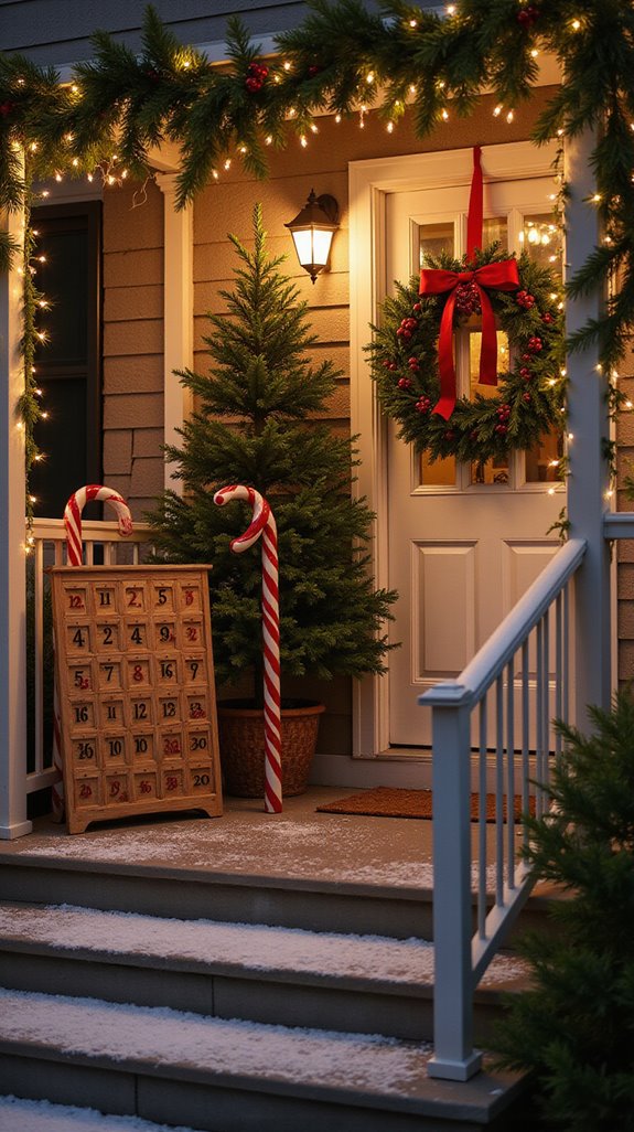 advent calendar front porch