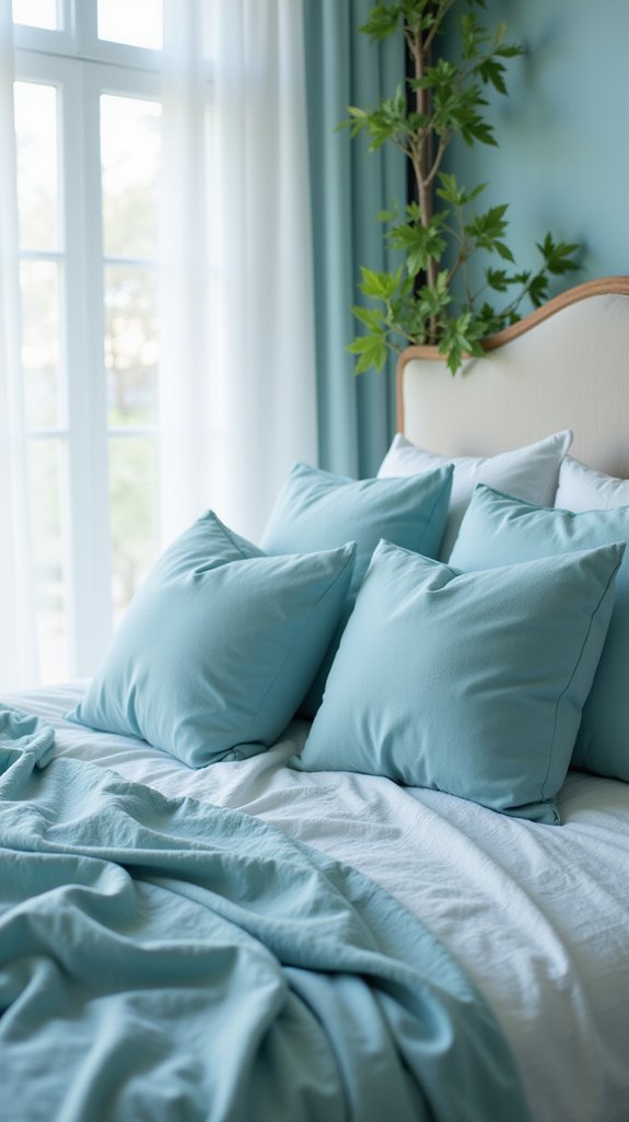 aqua throw pillows elegance