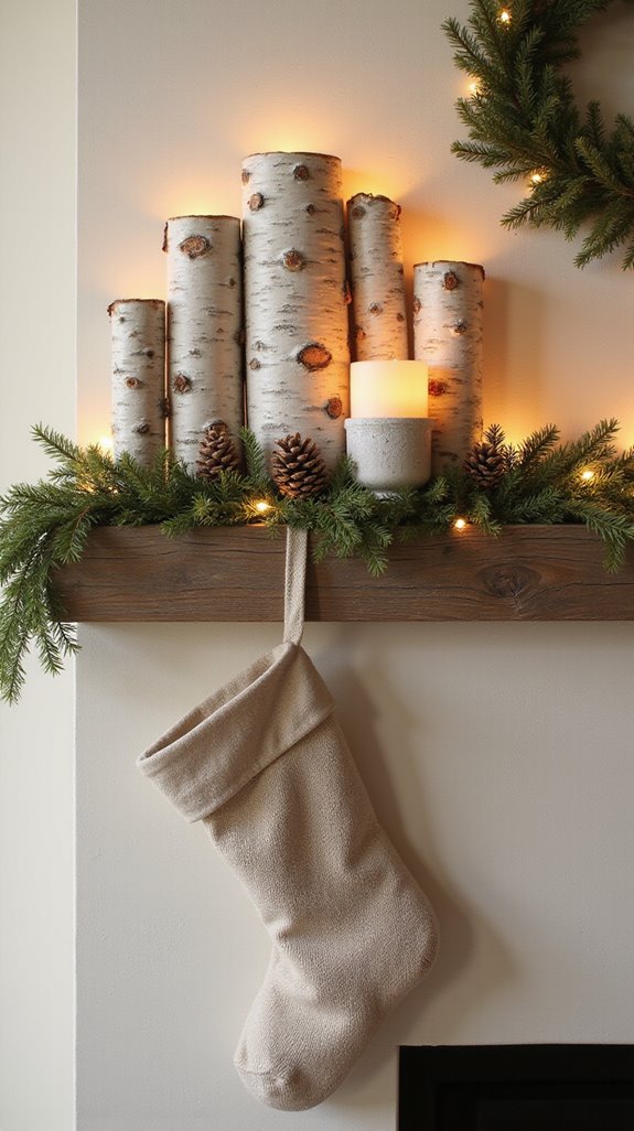 birch logs for cozy decor