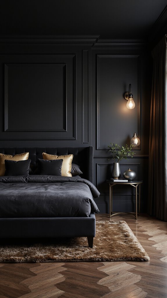black furniture enhances sophistication