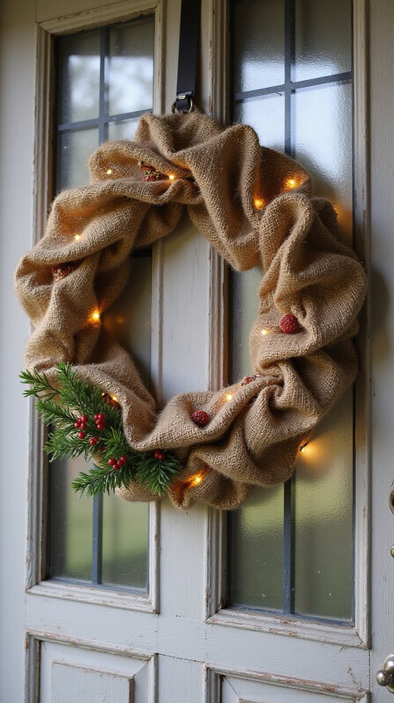 burlap wreath diy decor