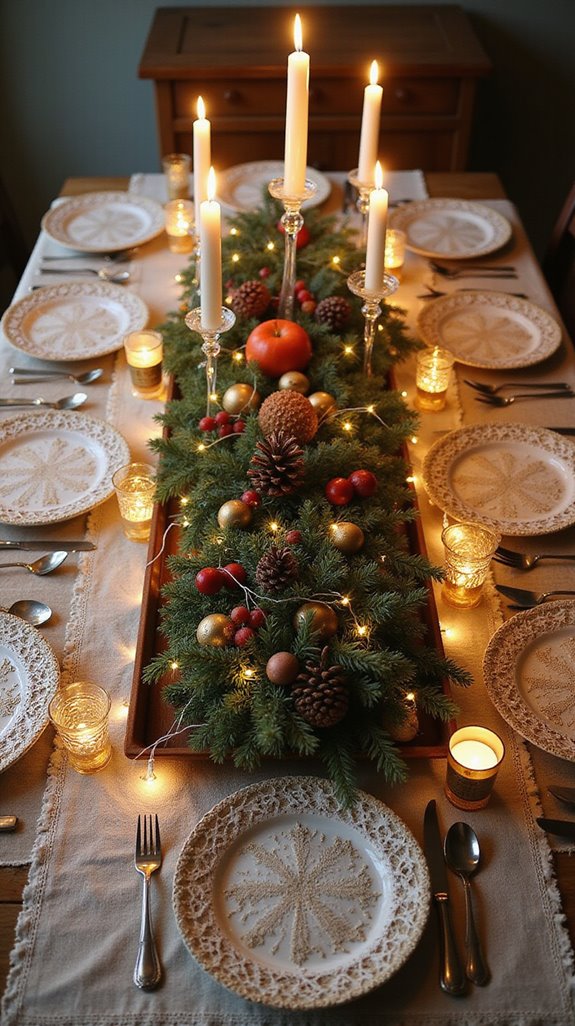 charming decor with doilies