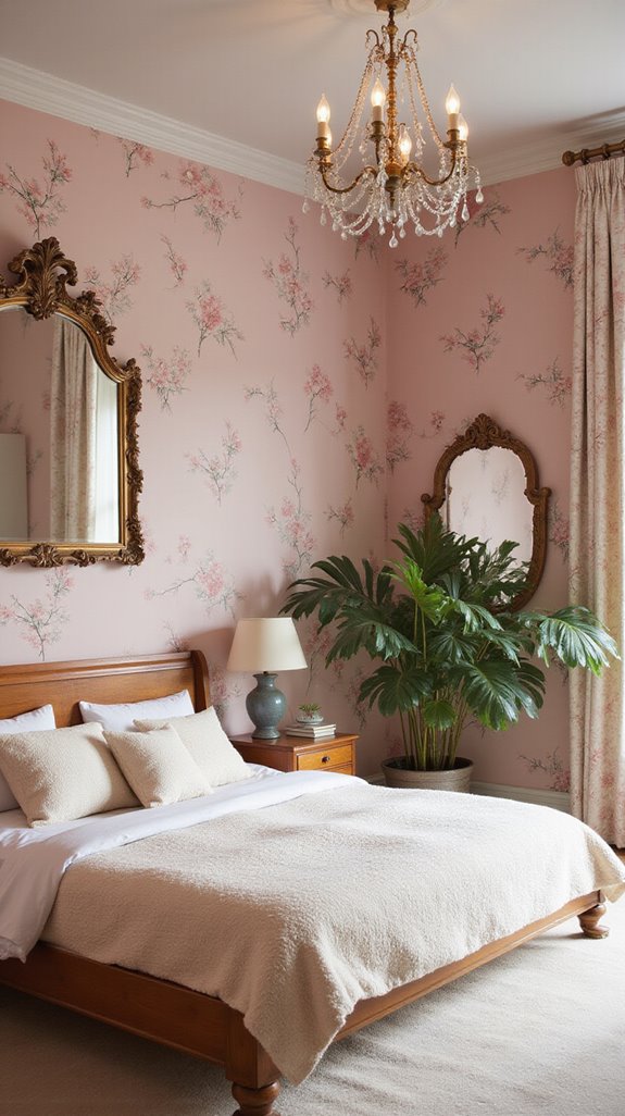 charming feminine floral wallpaper