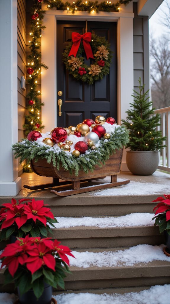 charming vintage sleigh display