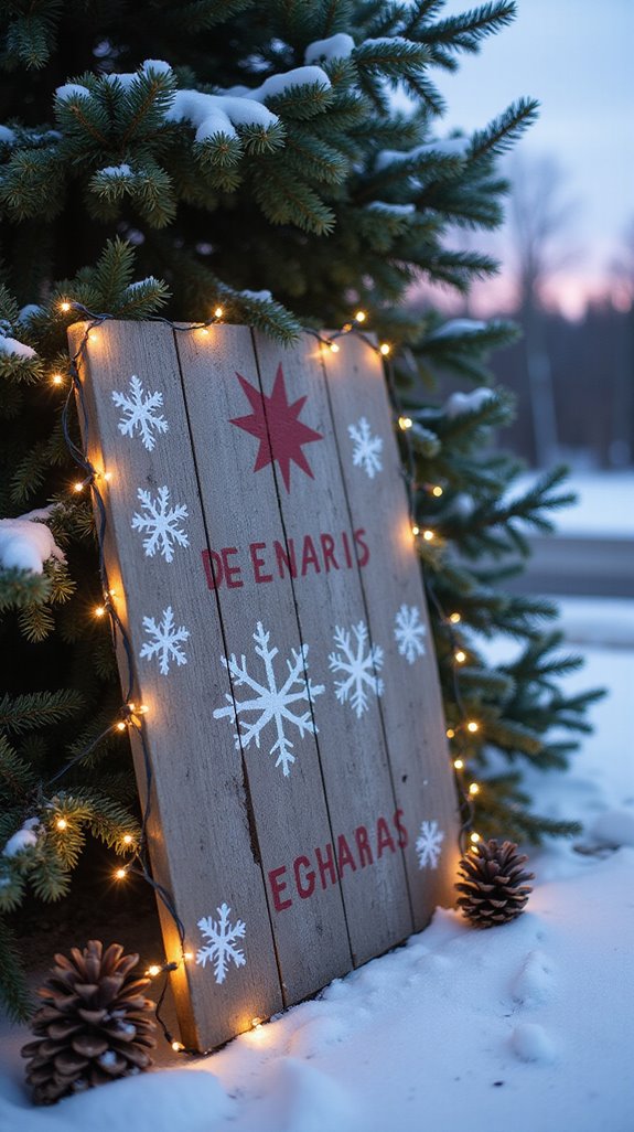 charming wooden pallet sign