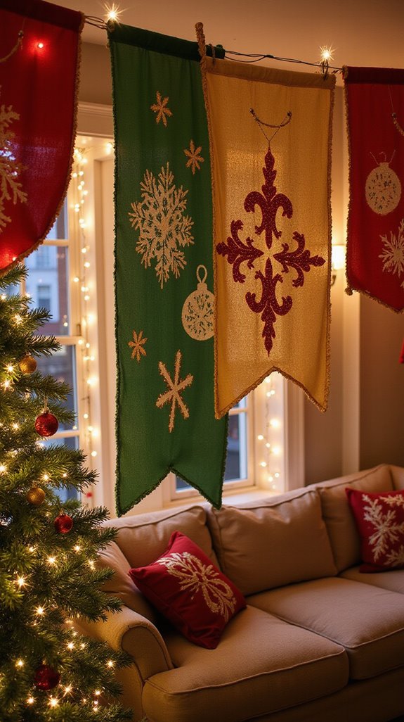 cheerful holiday decorative banners