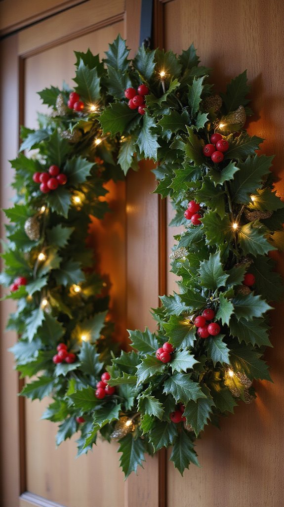 cheerful holiday wreath decoration