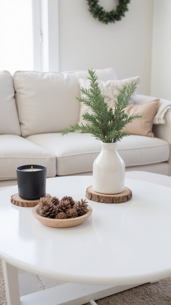 chic serene holiday decor