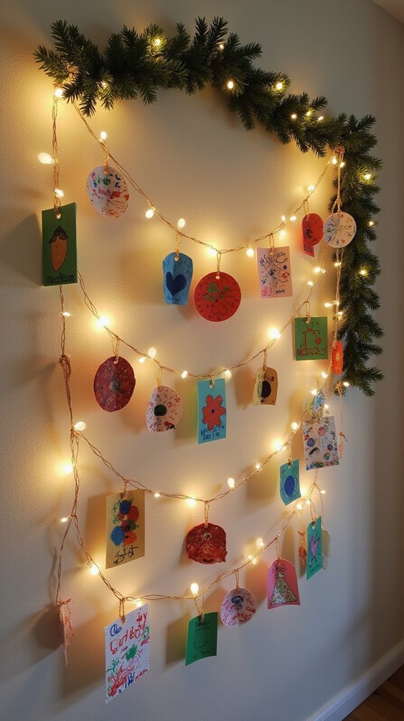 children s artwork holiday garland