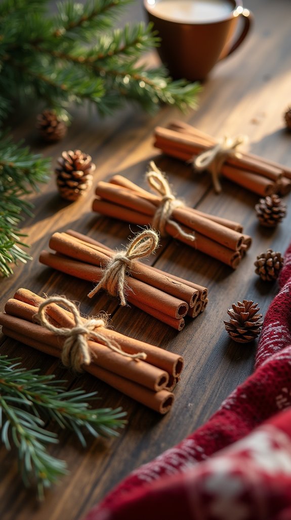cinnamon sticks create warmth