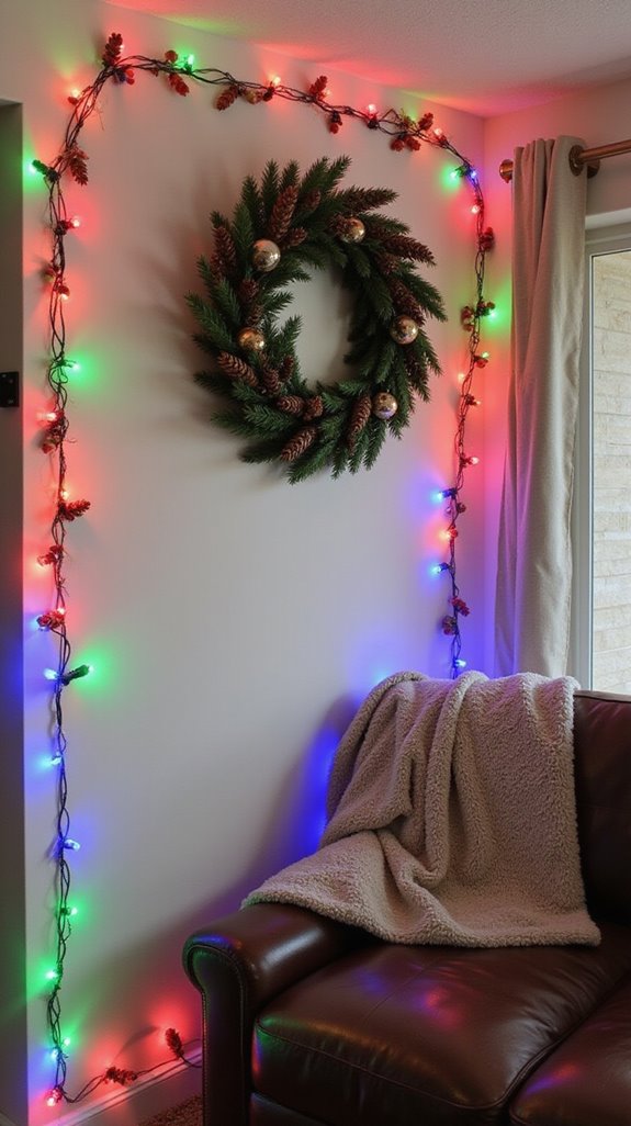 colorful festive lights display