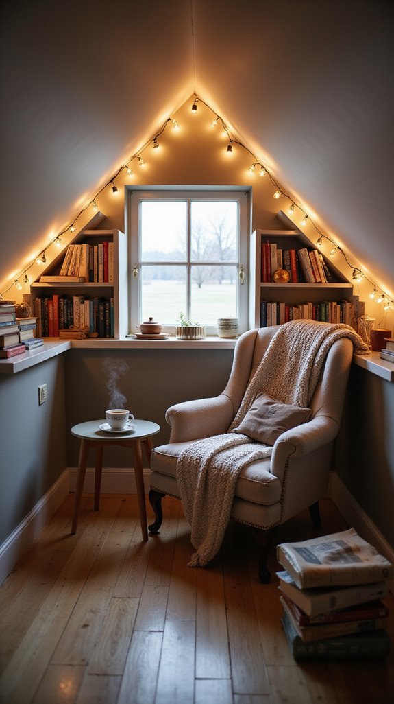 cozy attic reading nook