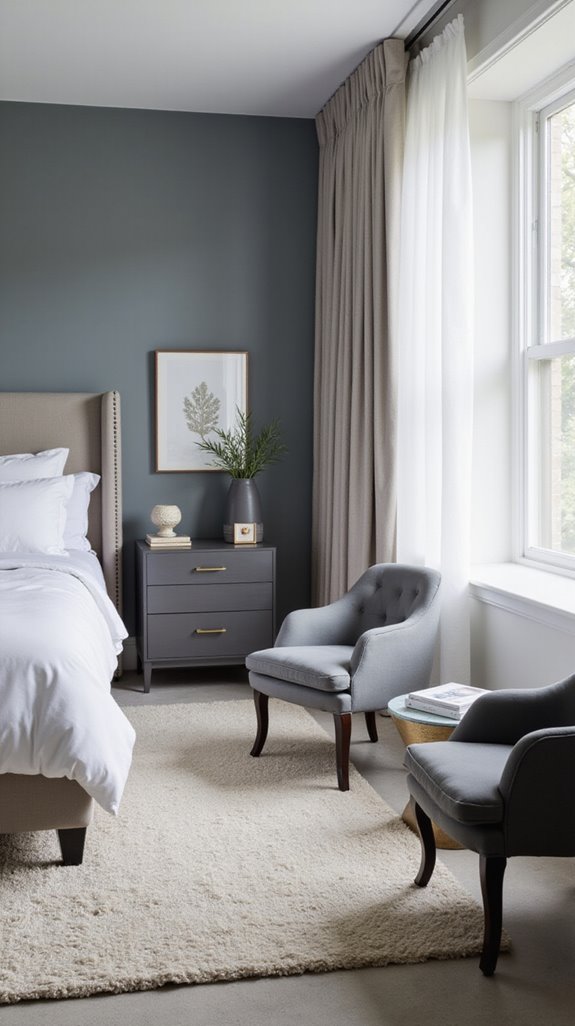 cozy grey accent chairs