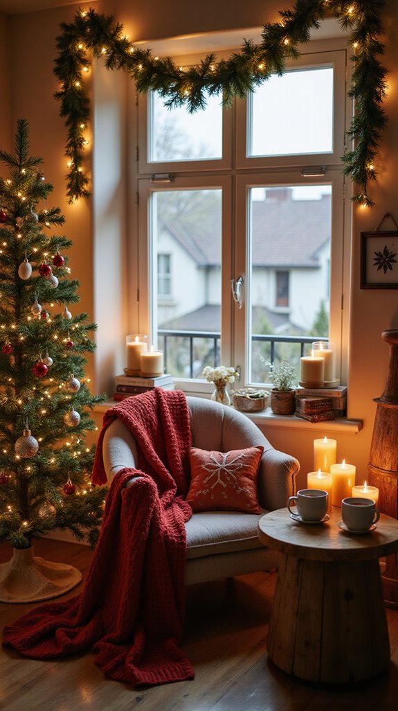cozy holiday reading nook