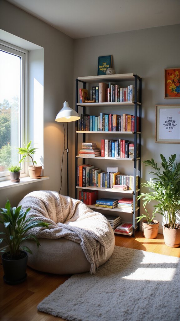 cozy reading nook creation