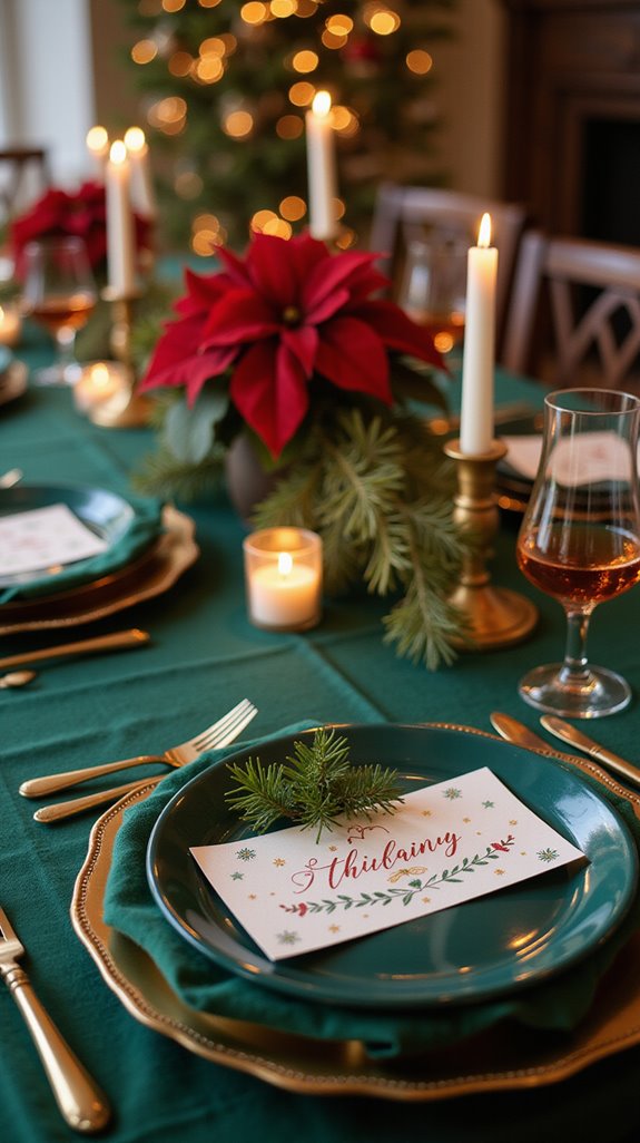 creative holiday name cards