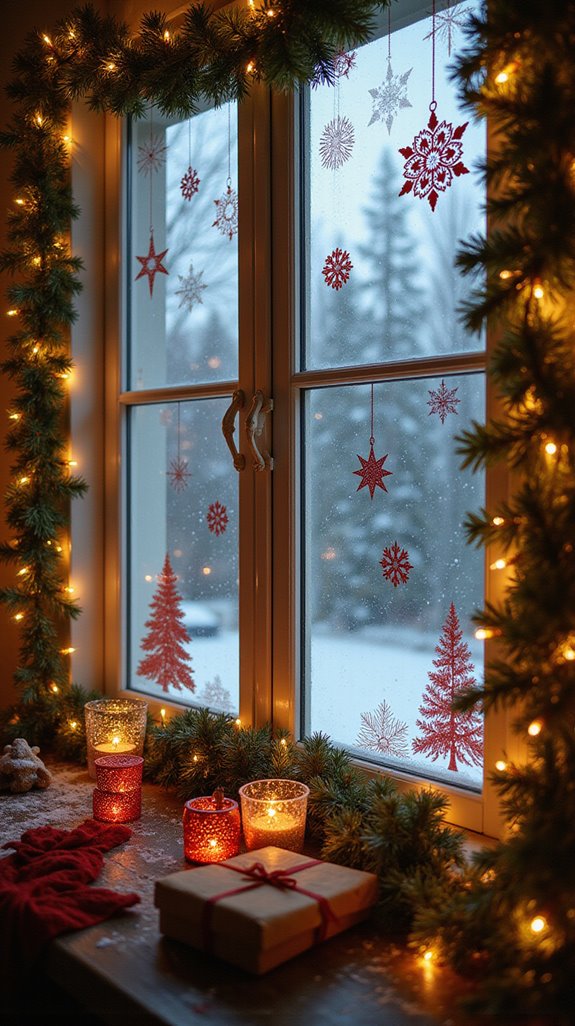 custom holiday window art