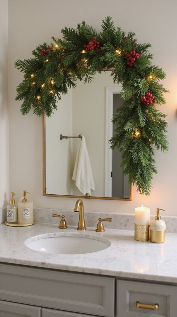 diy christmas vanity garland