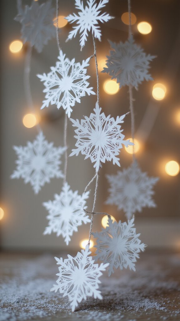 diy paper snowflake garland
