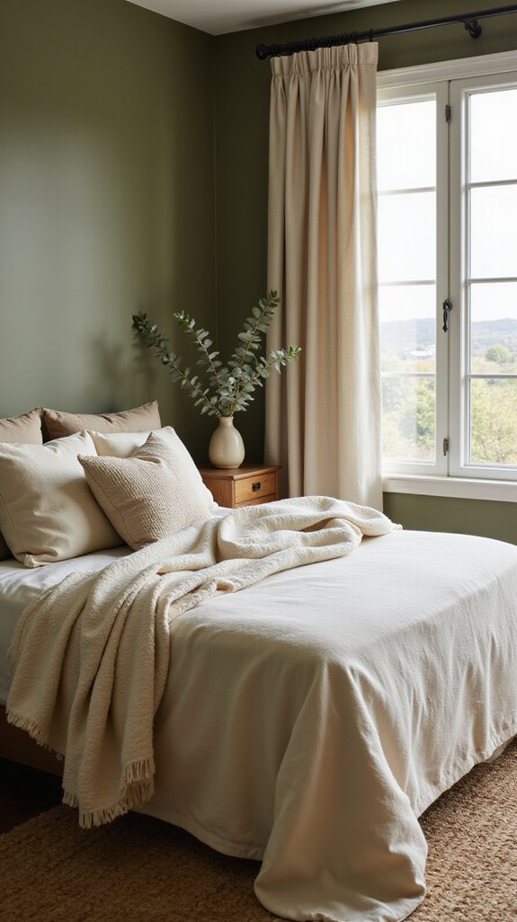 earthy olive green tranquility