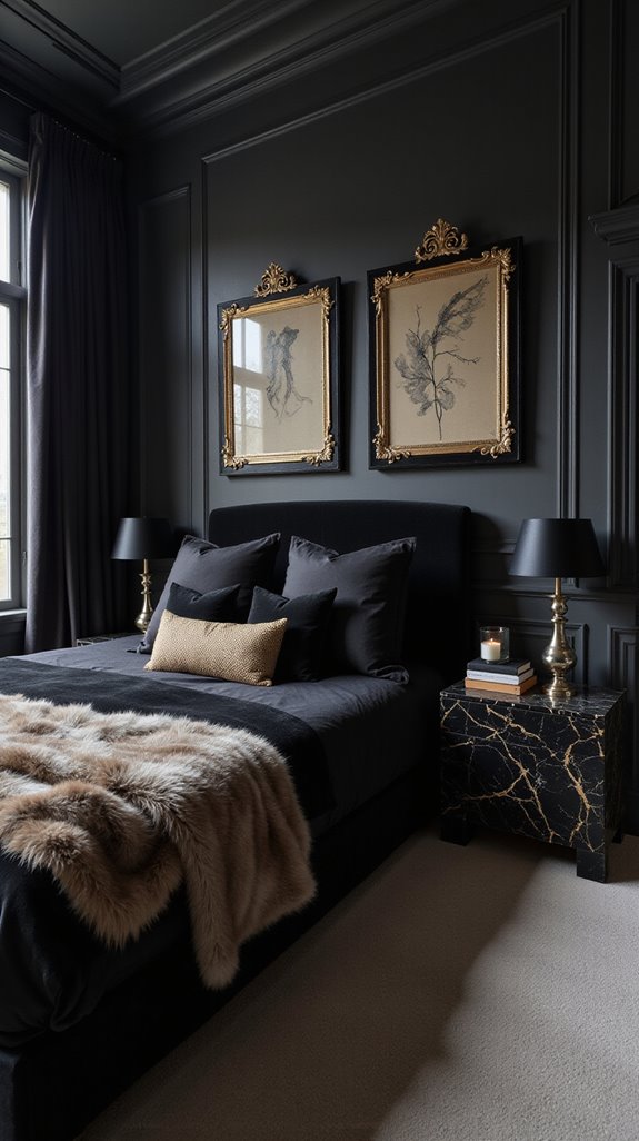eclectic black frame gallery