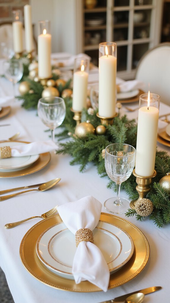 elegant gold and white