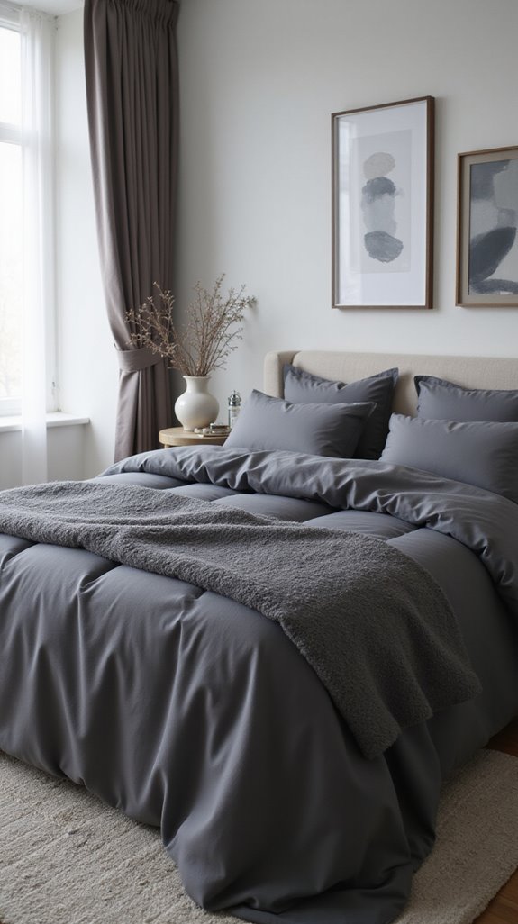 elegant grey bedding ideas