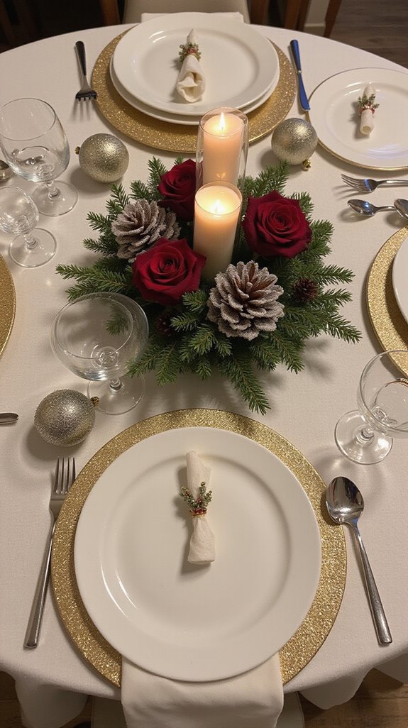 elegant holiday table centerpiece