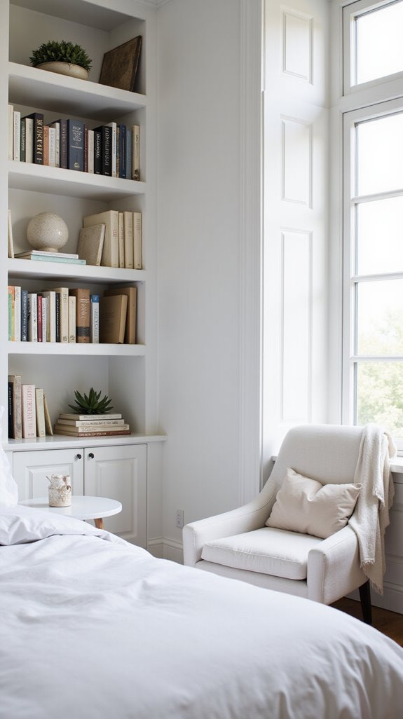 elegant organized bookshelf display