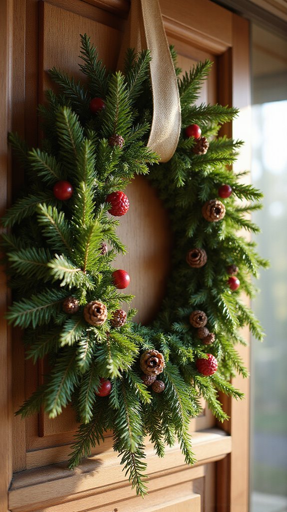 evergreen berry wreath charm