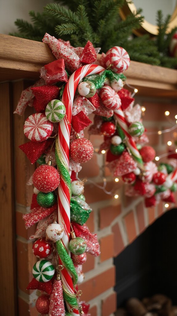 festive candy cane garland