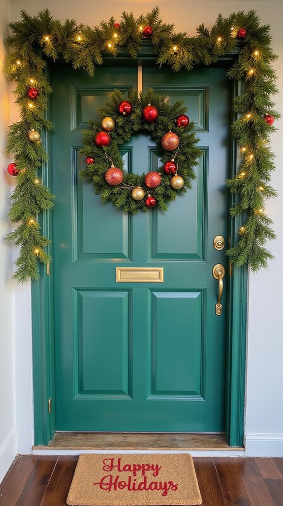 festive entryway wreath ideas