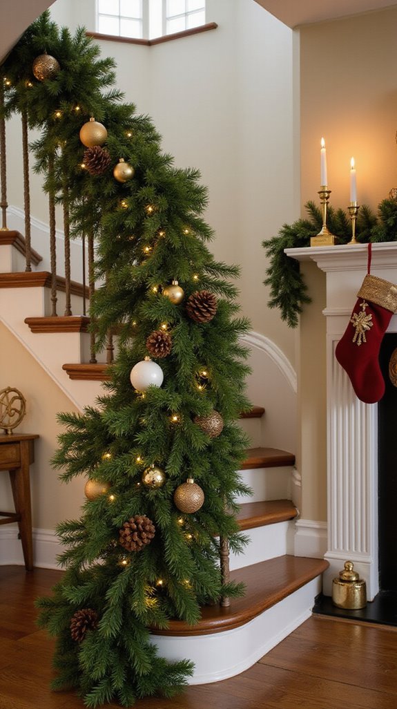 festive garlands enhance decor