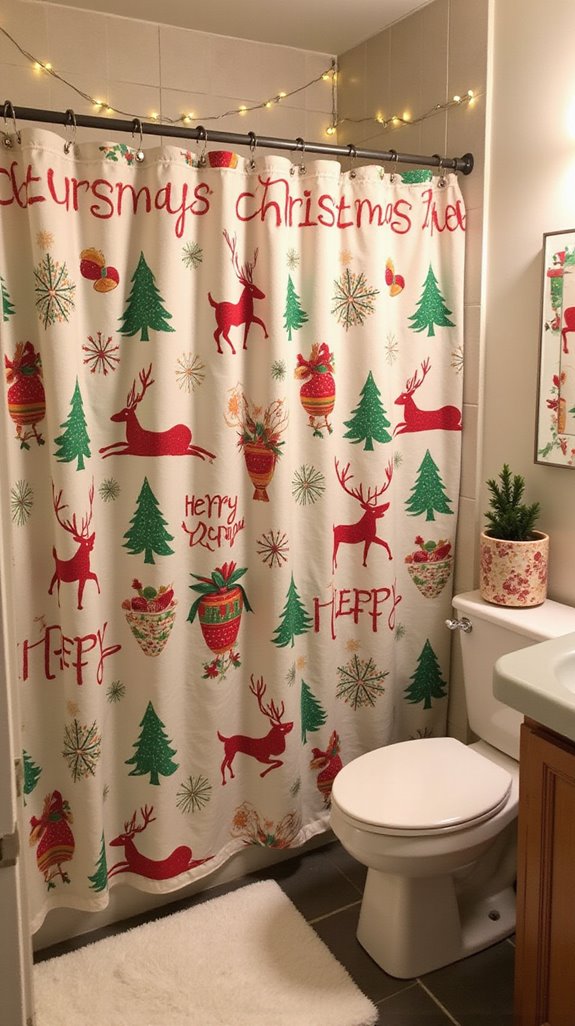 festive holiday bathroom decor
