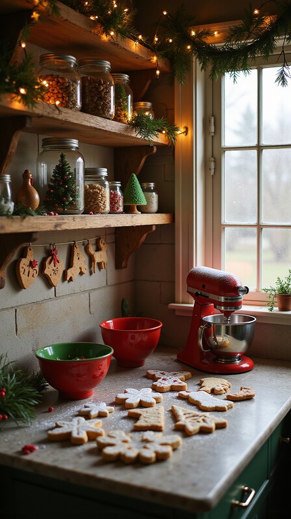 festive holiday cookie displays