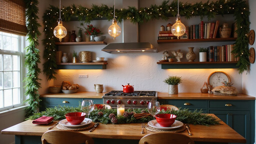 festive holiday kitchen decorations