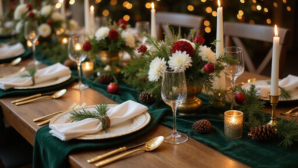 festive holiday table decorations
