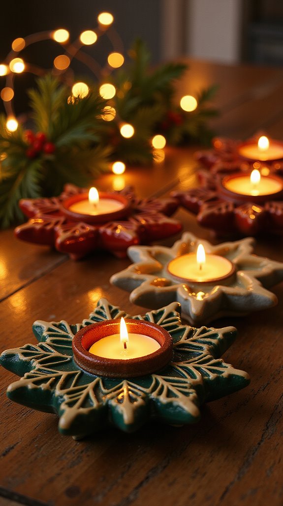festive scented candle ambiance