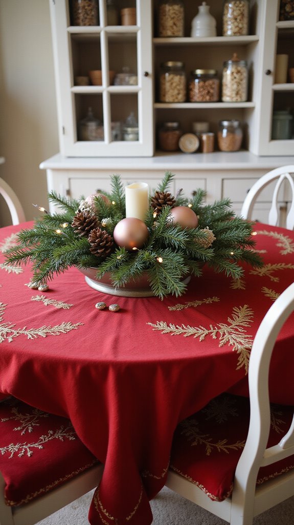 festive themed table linens