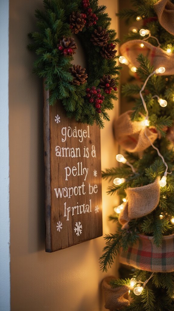 festive wooden signage ideas