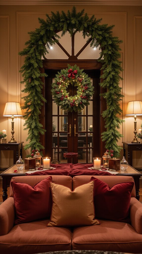 festive wreaths for doors