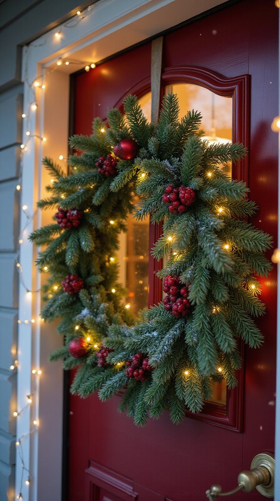 festive wreaths for doors