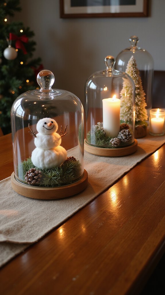 glass domes seasonal decor