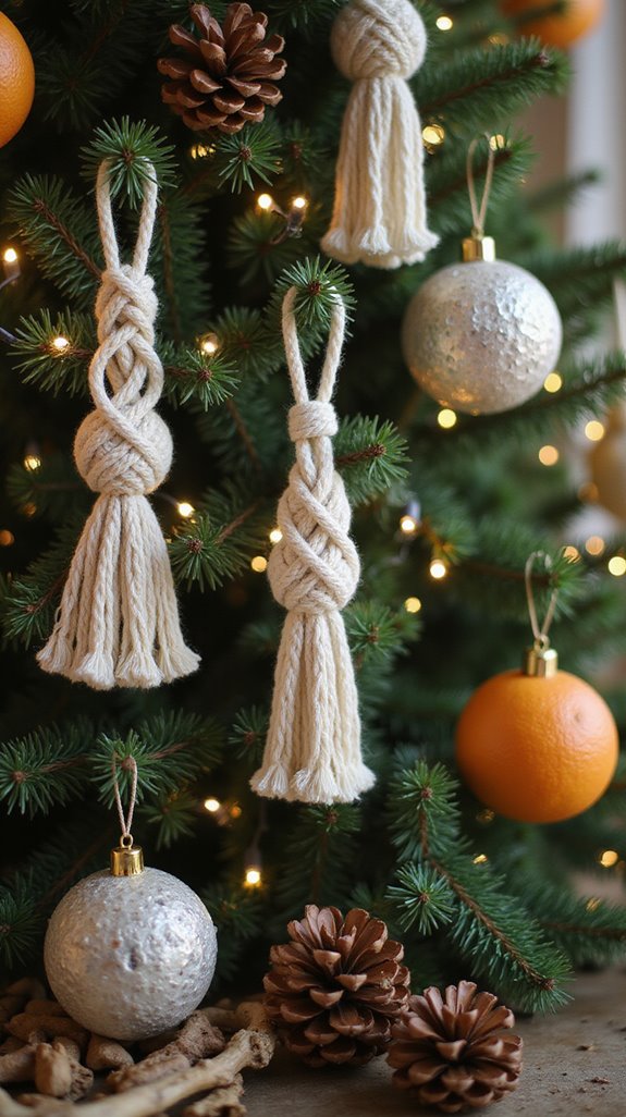 handcrafted macram holiday decor