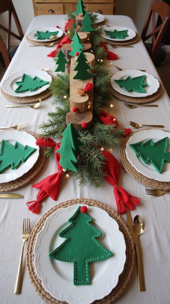 handmade felt holiday garlands