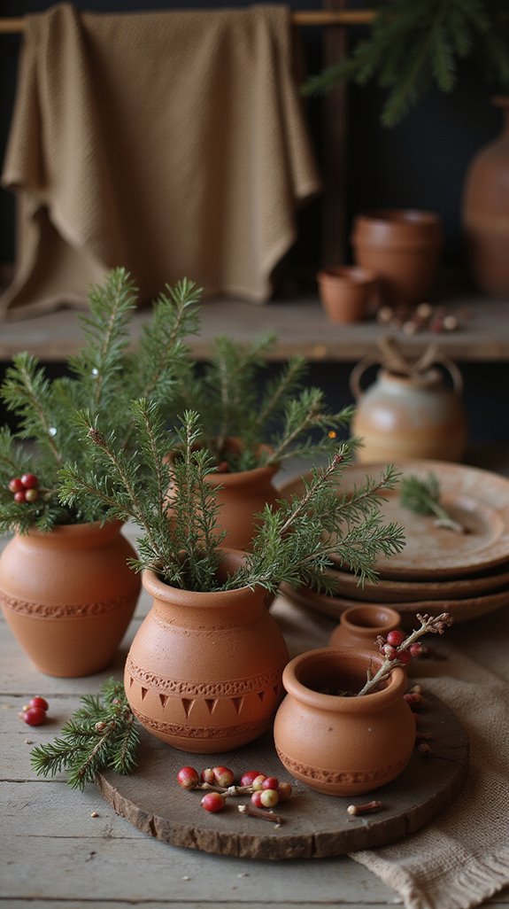 handmade terracotta holiday decor