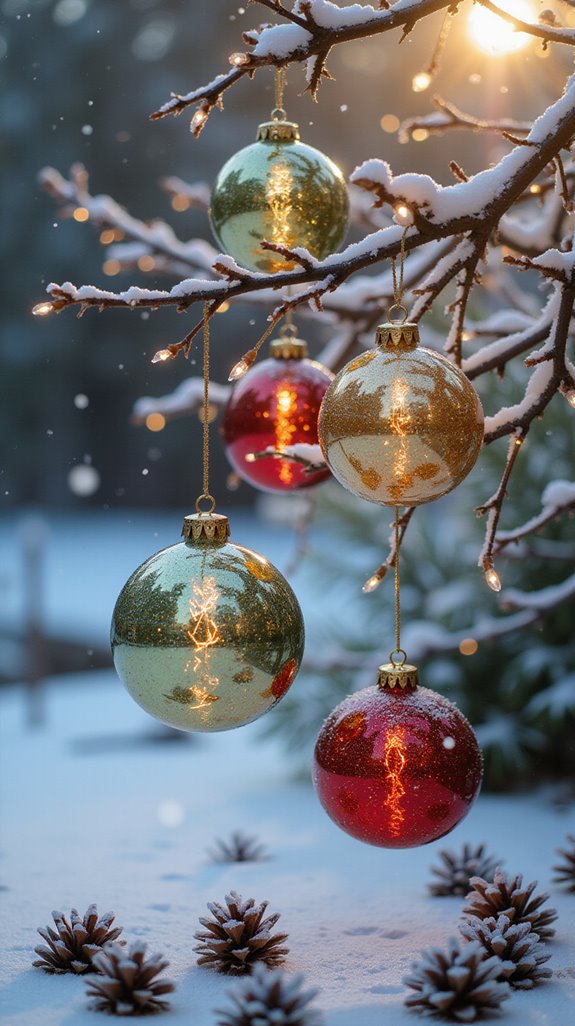 hanging outdoor christmas ornaments