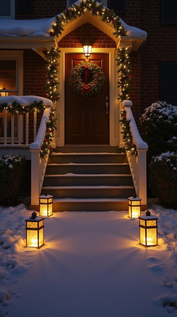 illuminated festive pathway markers