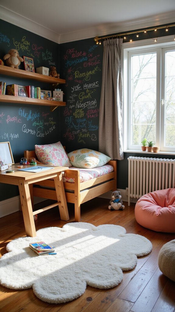 interactive chalkboard wall fun