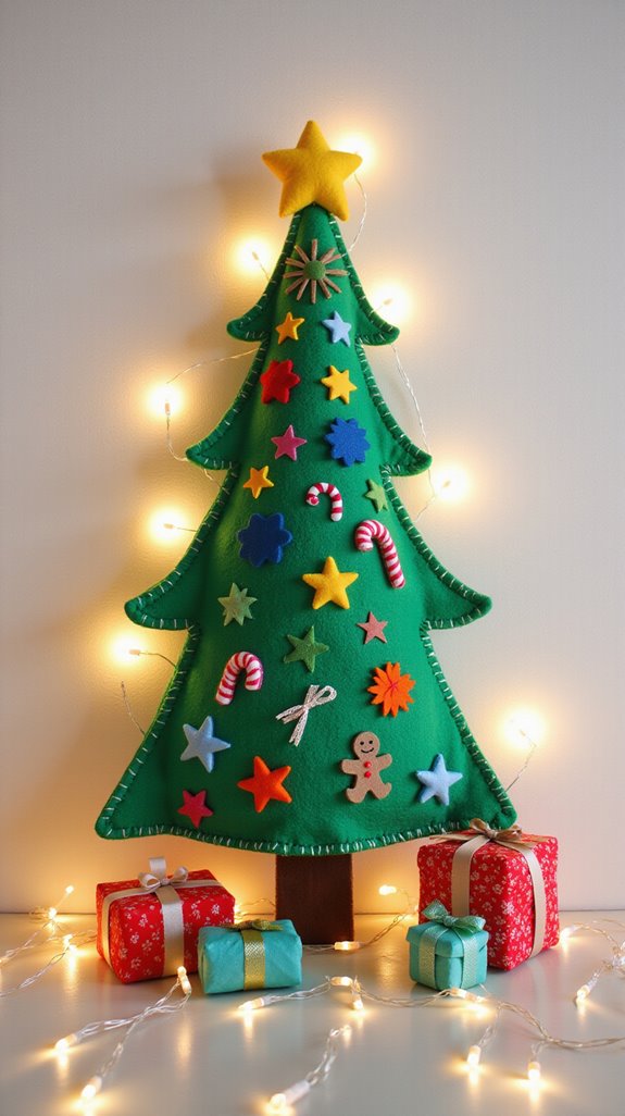 interactive felt christmas tree